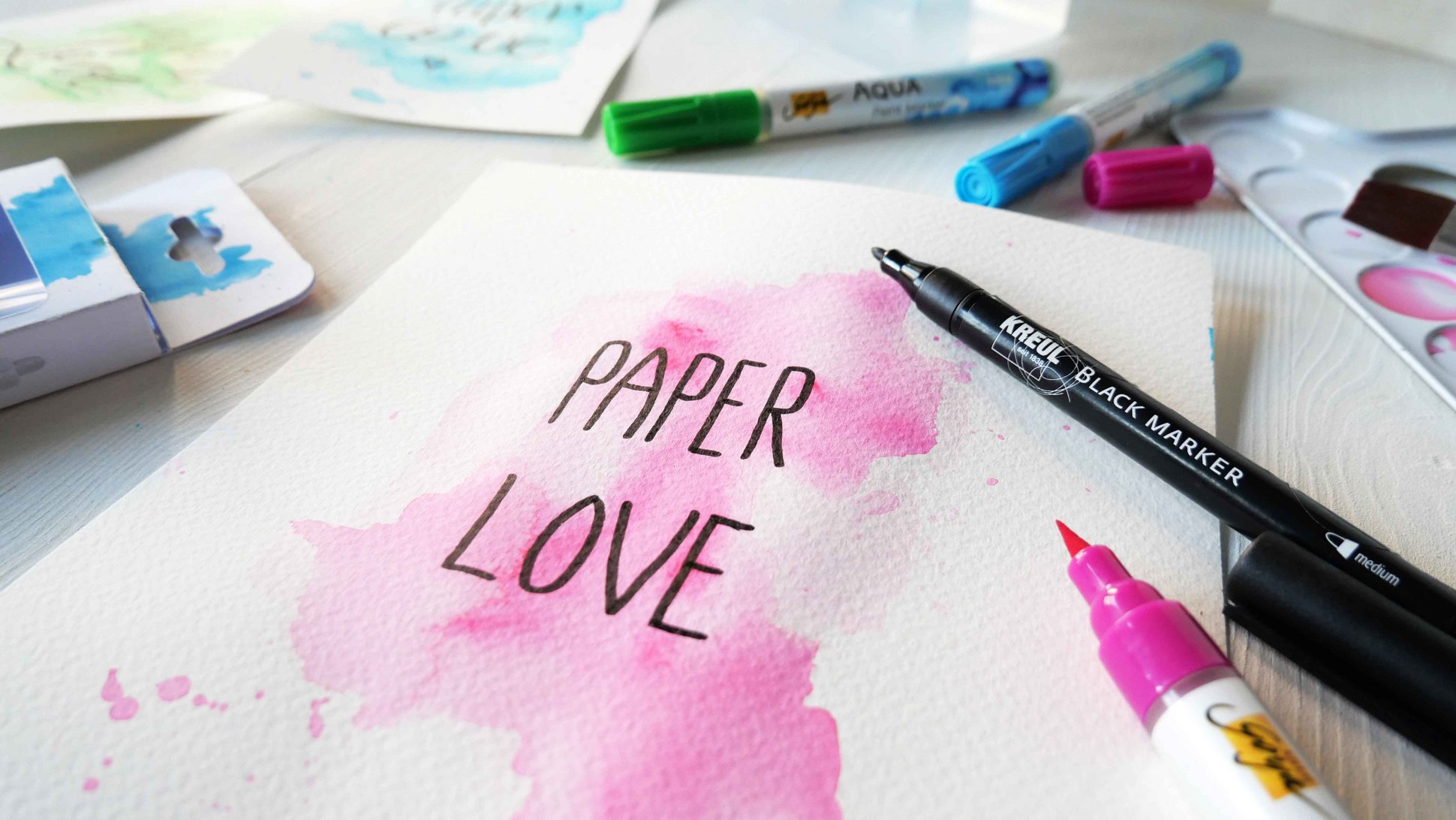 KREUL Paper Love Marker Set Künstlerstift Aquarell Stift