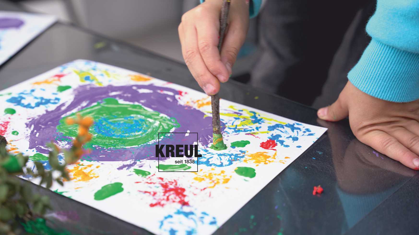 MUCKI Farbe Kinder Fingerfarbe Papier malen 