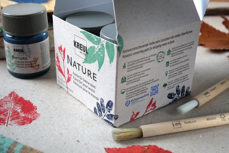 KREUL Nature Set Verpackung mit Nachhaltigkeits Symbolen