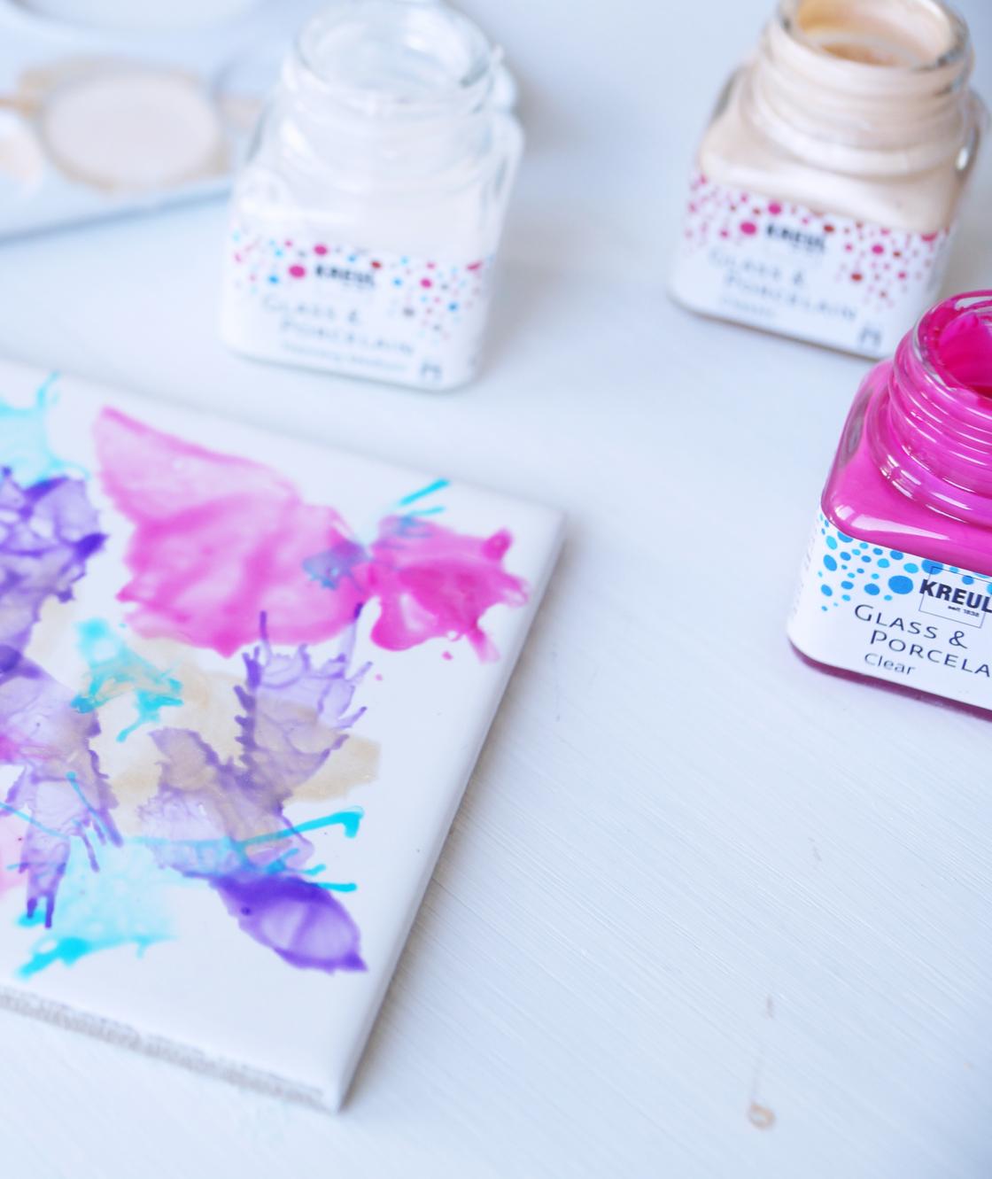 I like watercolour effects. Do they also appear with your glass and porcelain paints?