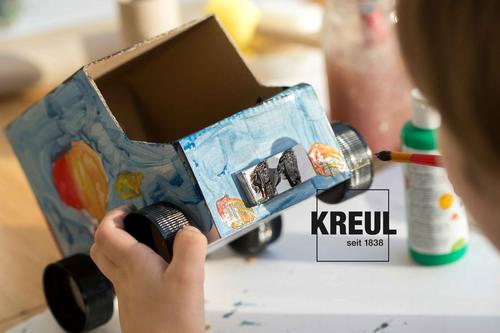 KREUL KInderfarbe Bastel Farbe Auto basteln Karton Pappe