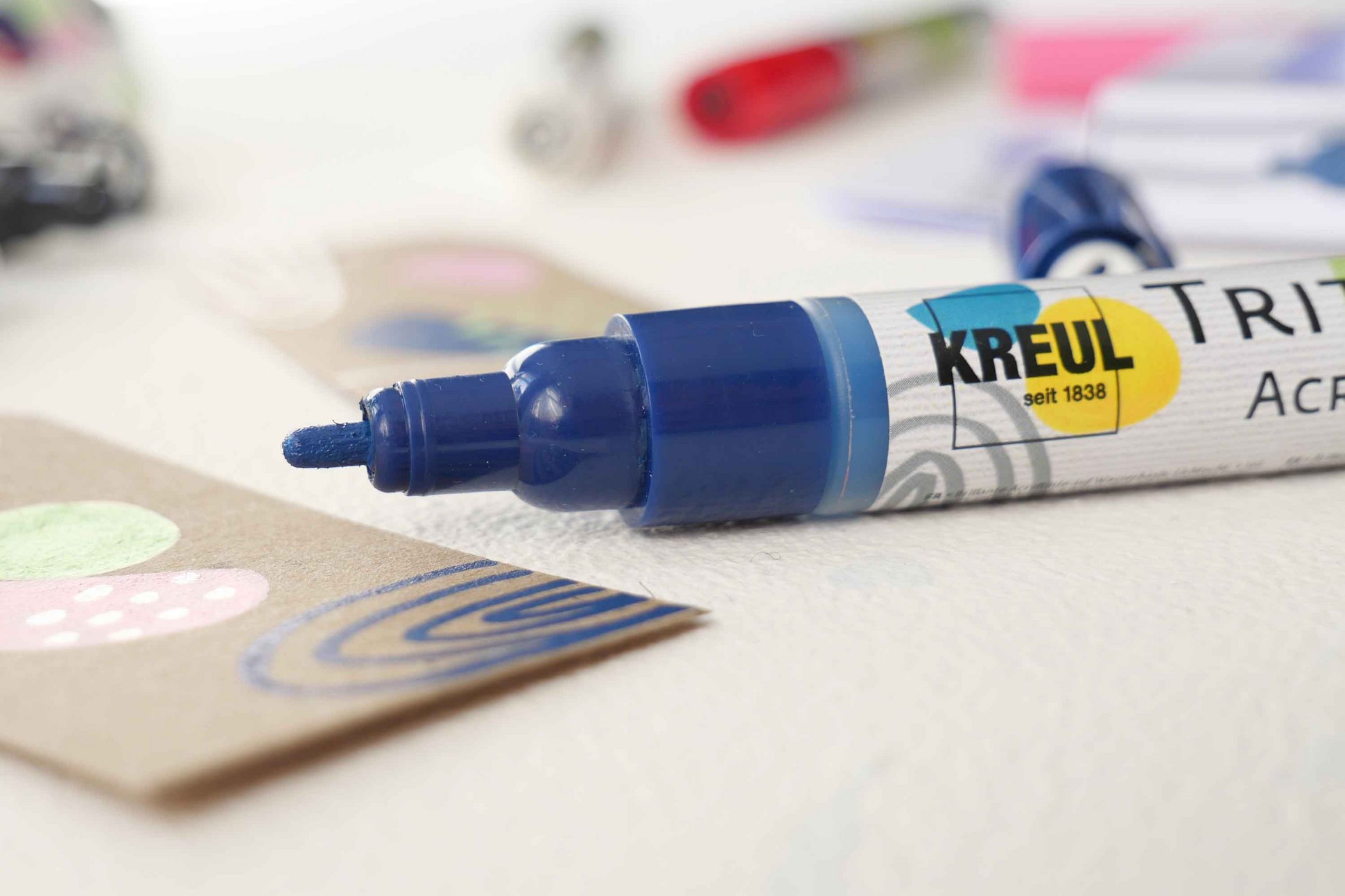 KREUL Triton Acrylic Marker medium Dunkelblau Rundspitze