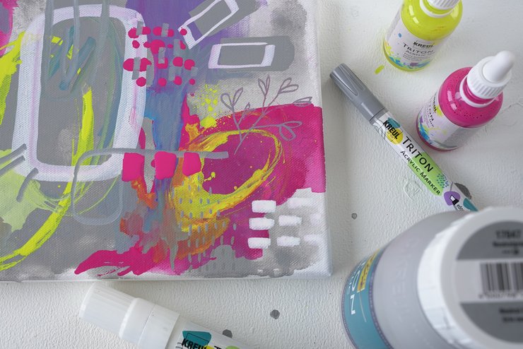 SOLO GOYA TRiton Acrylic System Farbe Marker Ink Grau Pink 