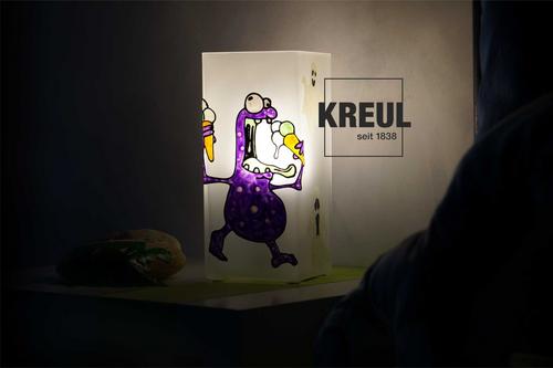 KREUL Window Color Monster Party Nacht Upcycling Lampe