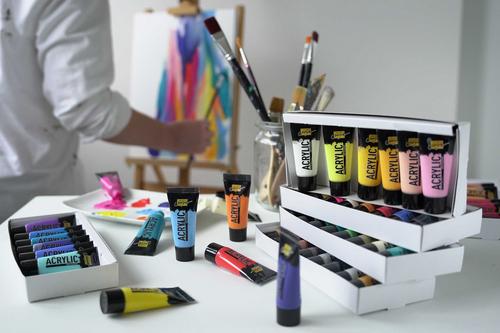 Malen mit 48er SOLO GOYA Acrylic Set Anfängerset