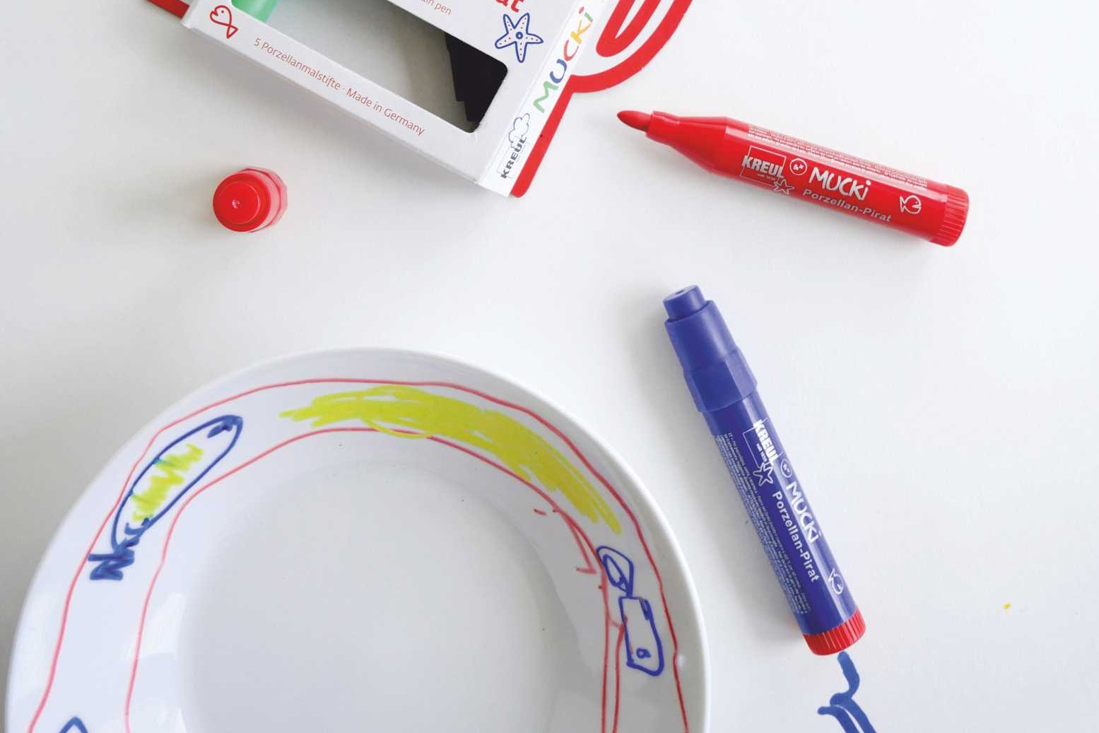KREUL Kinder Porzellan Stift malen Geburtstag basteln mitbringsel geschenkidee tipp 