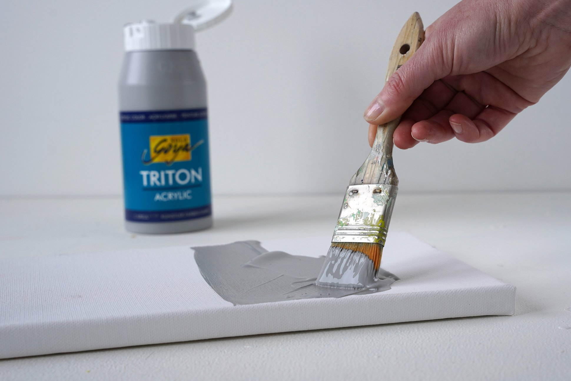 SOLO GOYA Triton Acrylic Neutralgrau grundieren Kunstwerk vorbereitung präparieren