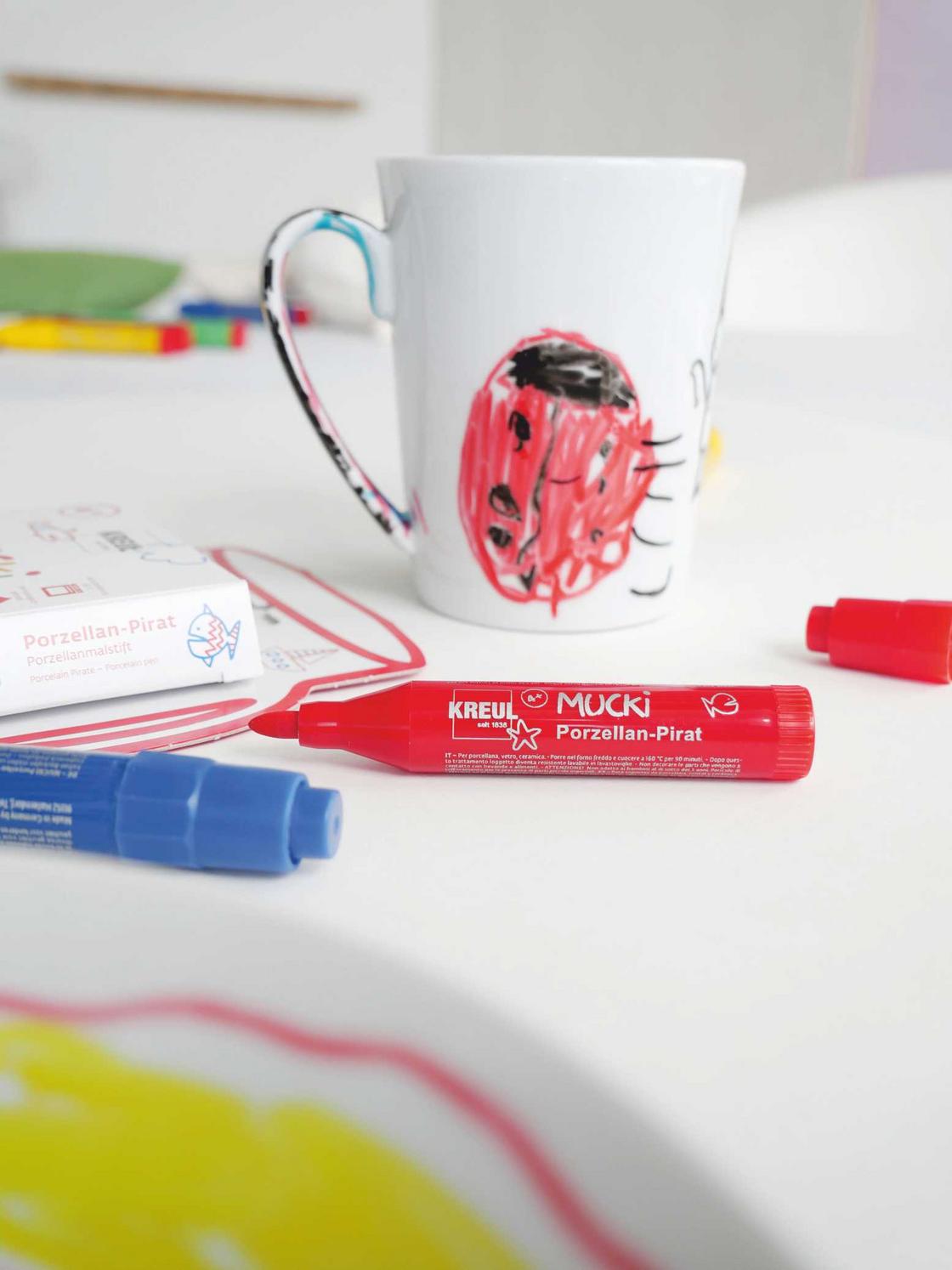 MUCKI Porzellan Pirat Geschirr malen Kinder