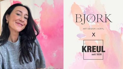 Interview Inspiration Technik Malen Schaffensprozess Björk @artbyjoerk Limited Edition KREUL Triton Acrylic Liquid Künstlerin Björk von @artbyjörk Kooperation mit KREUL