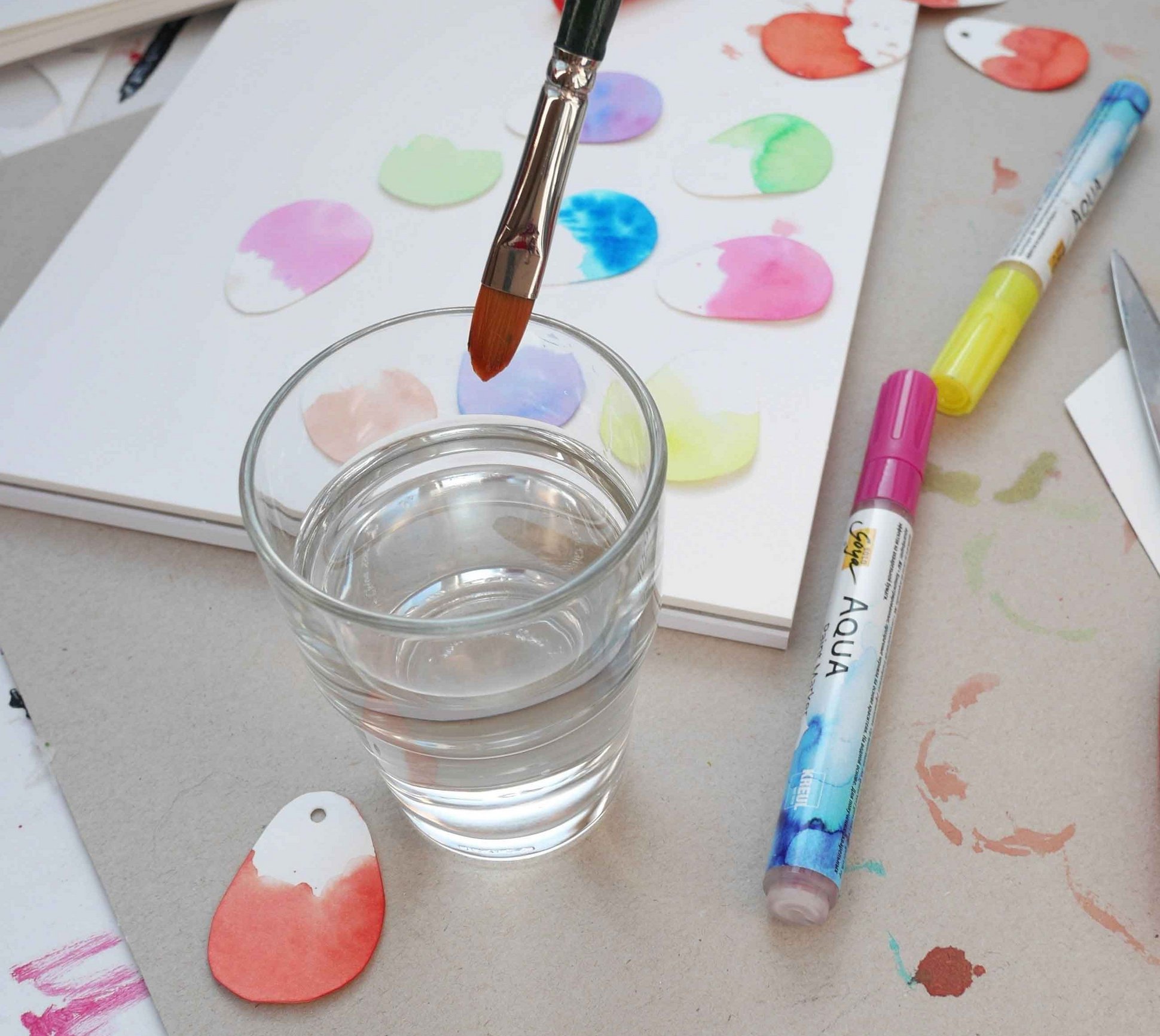 SOLO GOYA Aqua Paint Marker Ostern KREUL Papier Watercolor Basteln Ostern