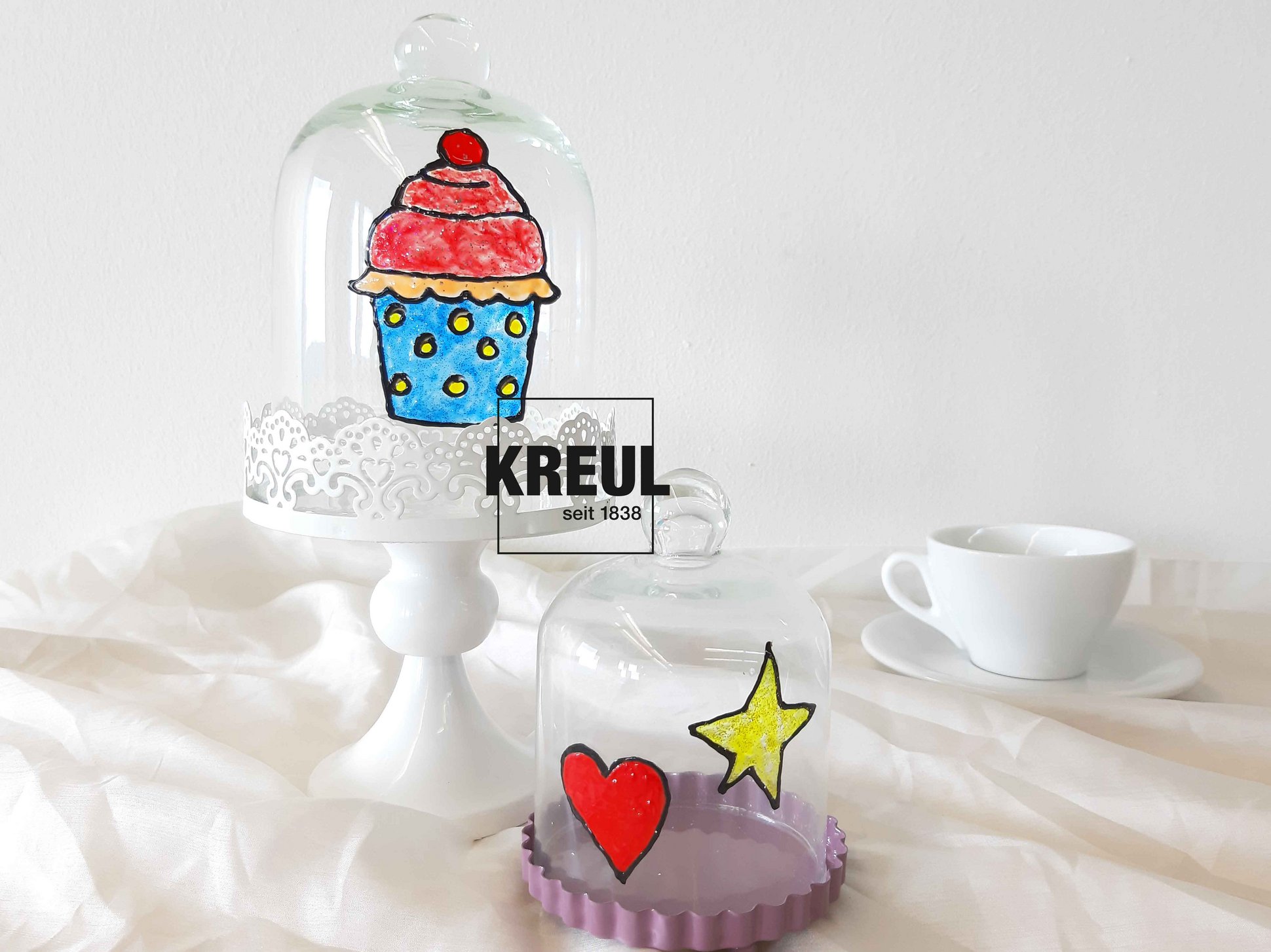 KREUL Window Color Verzieren Deko Küche Cupcake