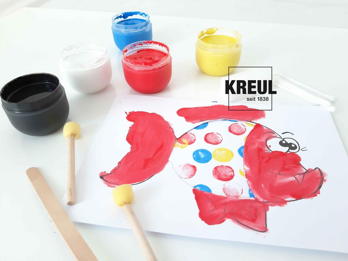 MUCKI Fingerfarben Farben Kiste Vorschule kreativ gestalten