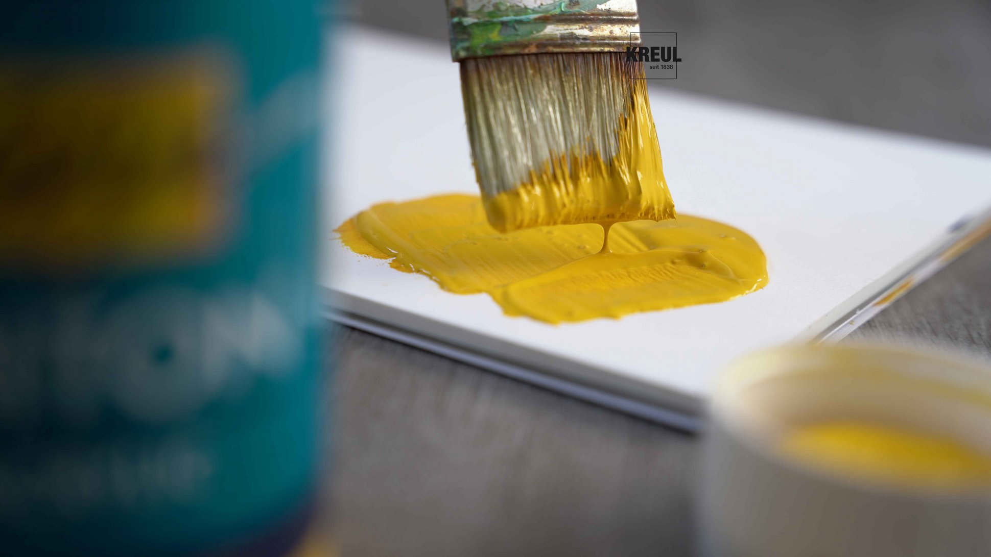 KREUL Triton Acrylic Farbe Künstler Malen gelb