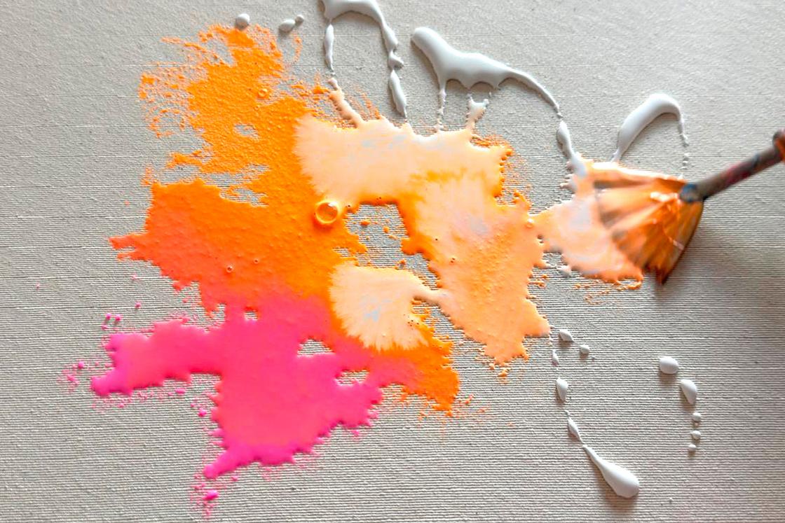 artbybjoerk x KREUL Limited Edition Acrylfarben Pink Orange Weiß