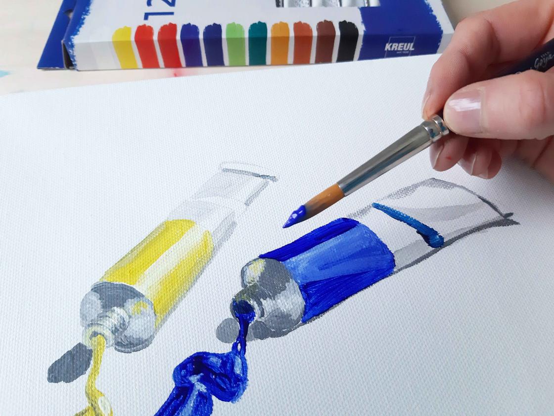 Acryl malen Anfänger Set 12 Farben KREUL