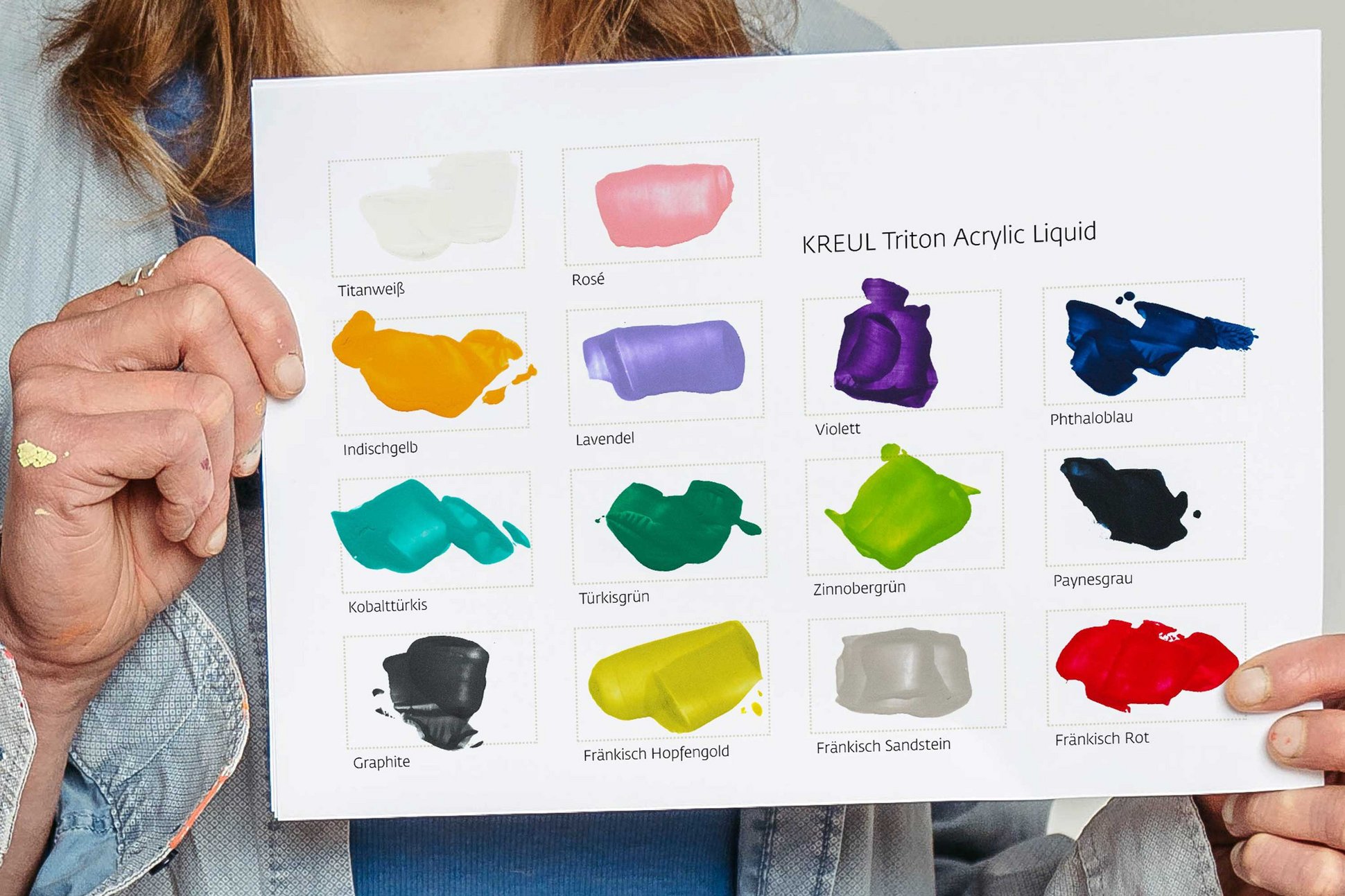 KREUL TRiton Acrylic Liquid Farbtöne neu Farbkarte mit neuen Farbtönen der KREUL TRiton Acrylic Liquid