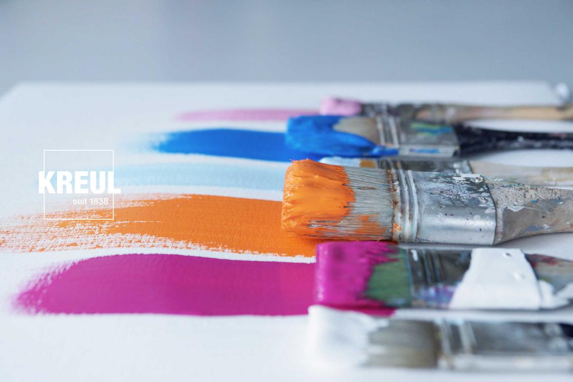 Farbharmonie Farbenlehre passende Farben Acrylfarbe KREUL Farbaufstriche mit KREUL Acrylfarben