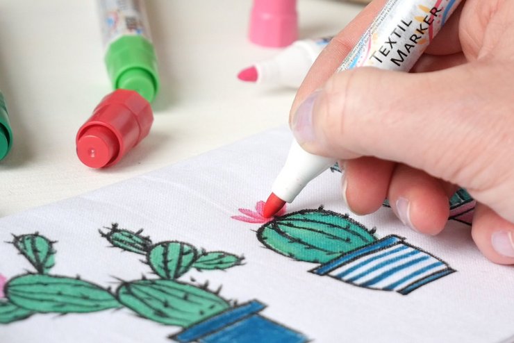 KREUL Textil Marker kreativ Stoff malen Stift 