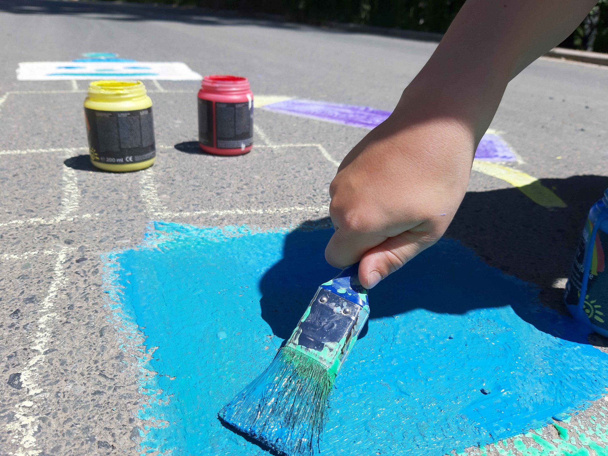 KREUL Strassenkreide Kinder malen Sommer outdoor draussen Farbe