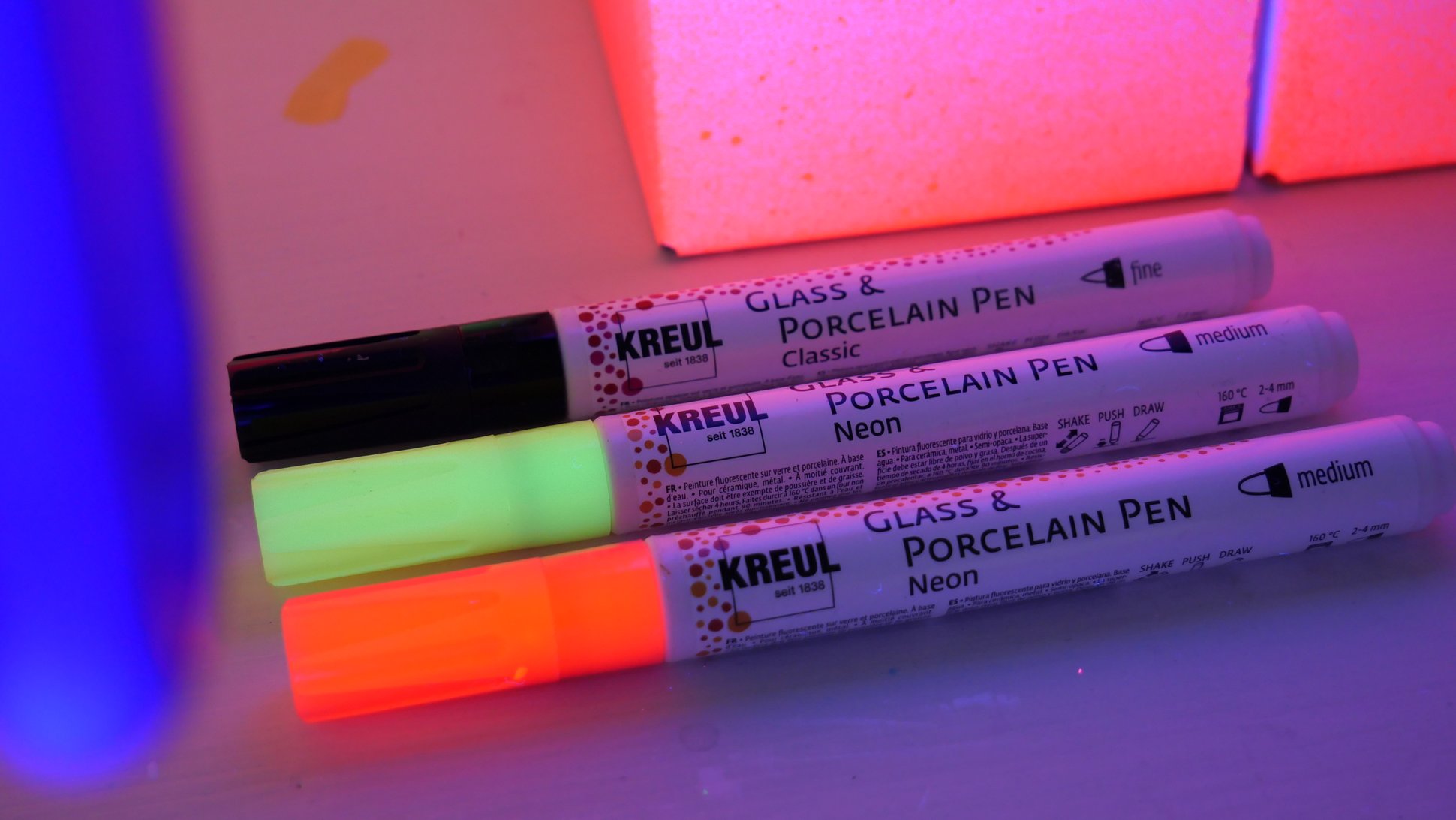 KREUL Porzellanstifte Neon fluoreszierend DIY
