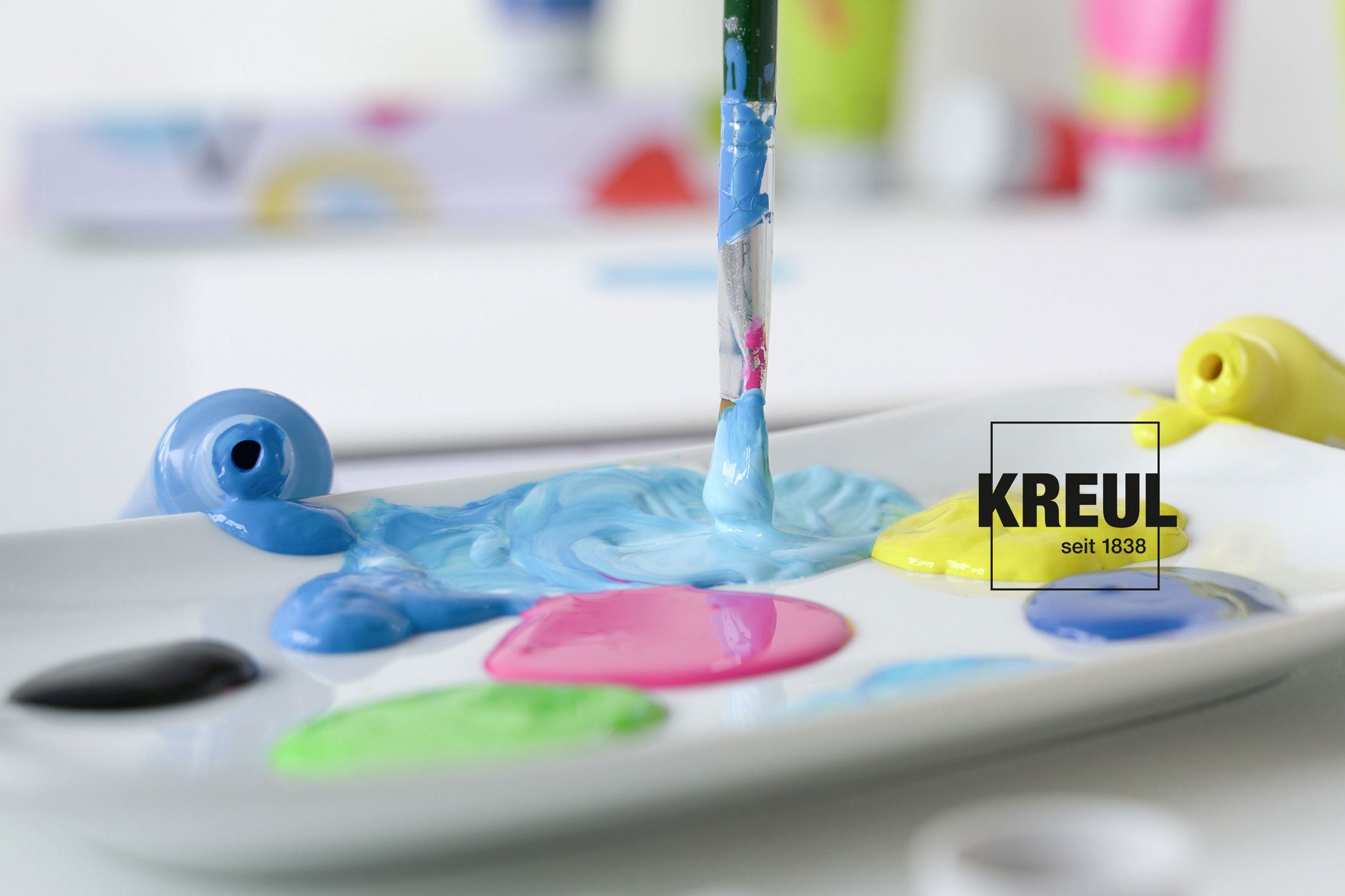 Farbe Mischen mit KREUL Kids Art Kinder Künstlerfarbe