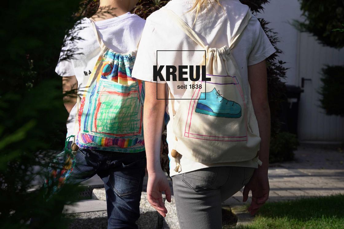 KREUL Textil Marker Junior medium Set Stoffmalstifte Basteln Kinder Geburtstags Idee Rucksack