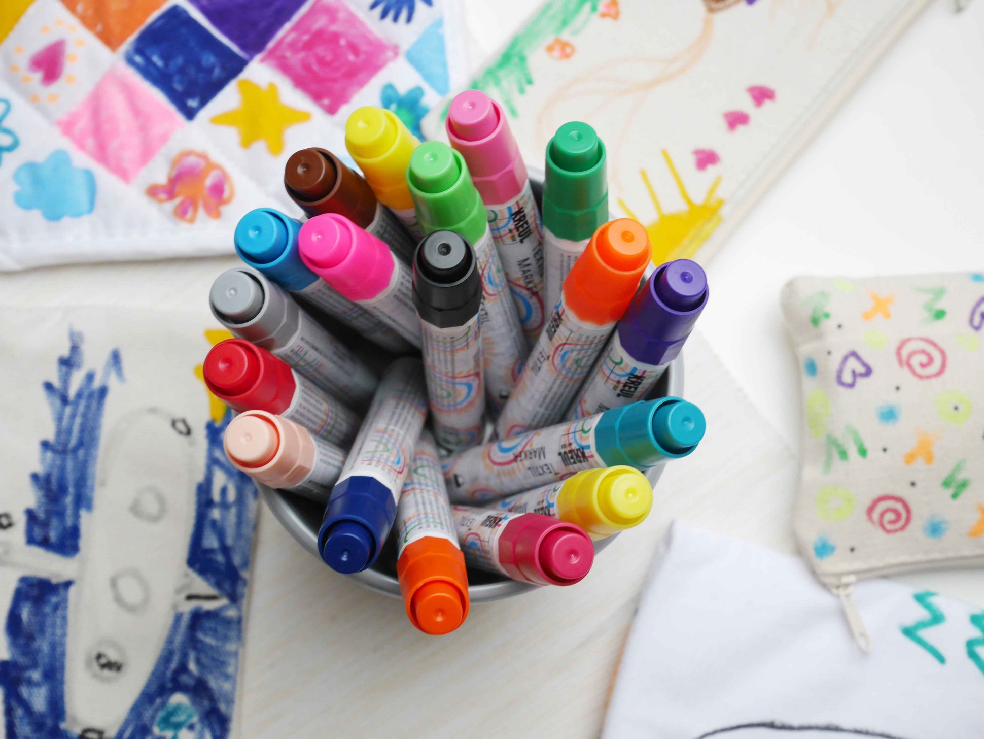 KREUL Textil Marker Junior Kinder Kids Stoff anmalen KREUL Textil Stift Kinder