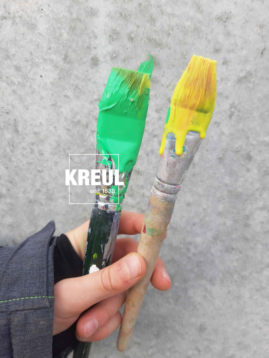 KREUL Kinder Kreide Farbe malen Pinsel Gehweg spiel gut