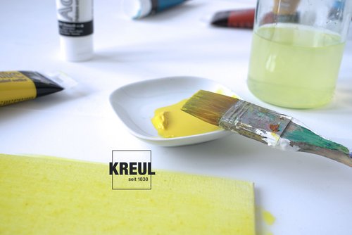Malen mit Zitronengelb von KREUL Acrylfarben