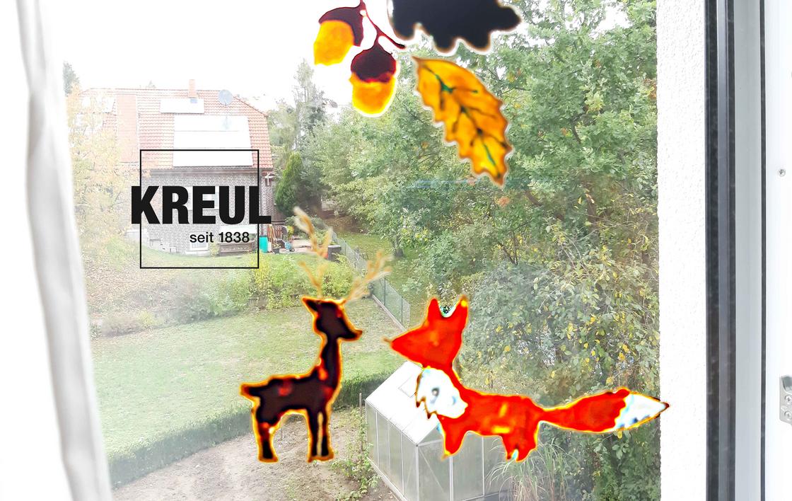 KREUL Window Color Fuchs Hirsch Herbst Kinder KREUL Window Color herbstlich Tipps Tricks