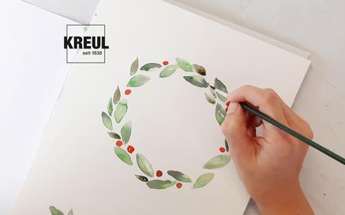 Watercolor Kranz Aquarell Solo Goya