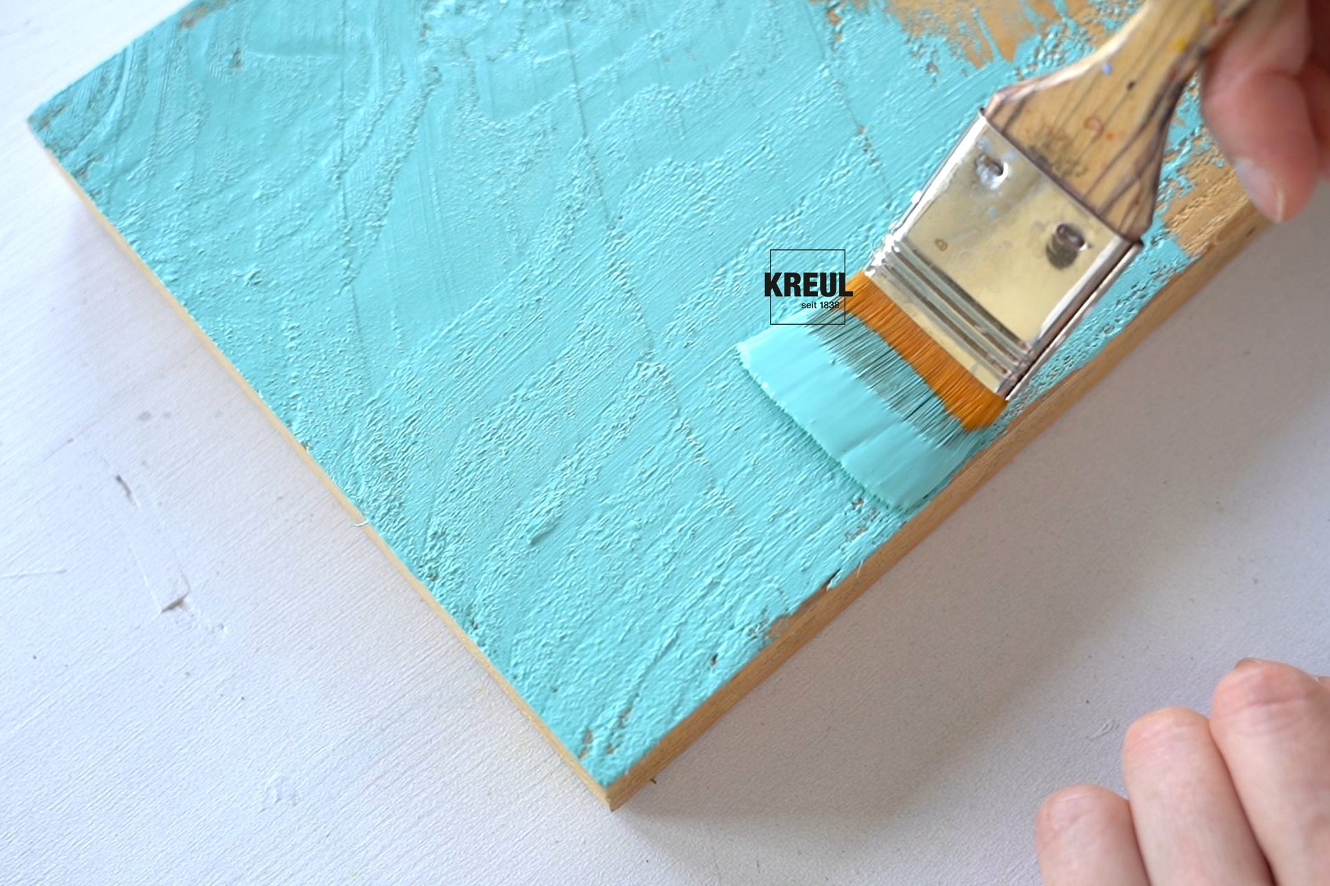 KREUL DIY Acrylfarbe für Holz Chalky Kreidefarbe Ice Mint