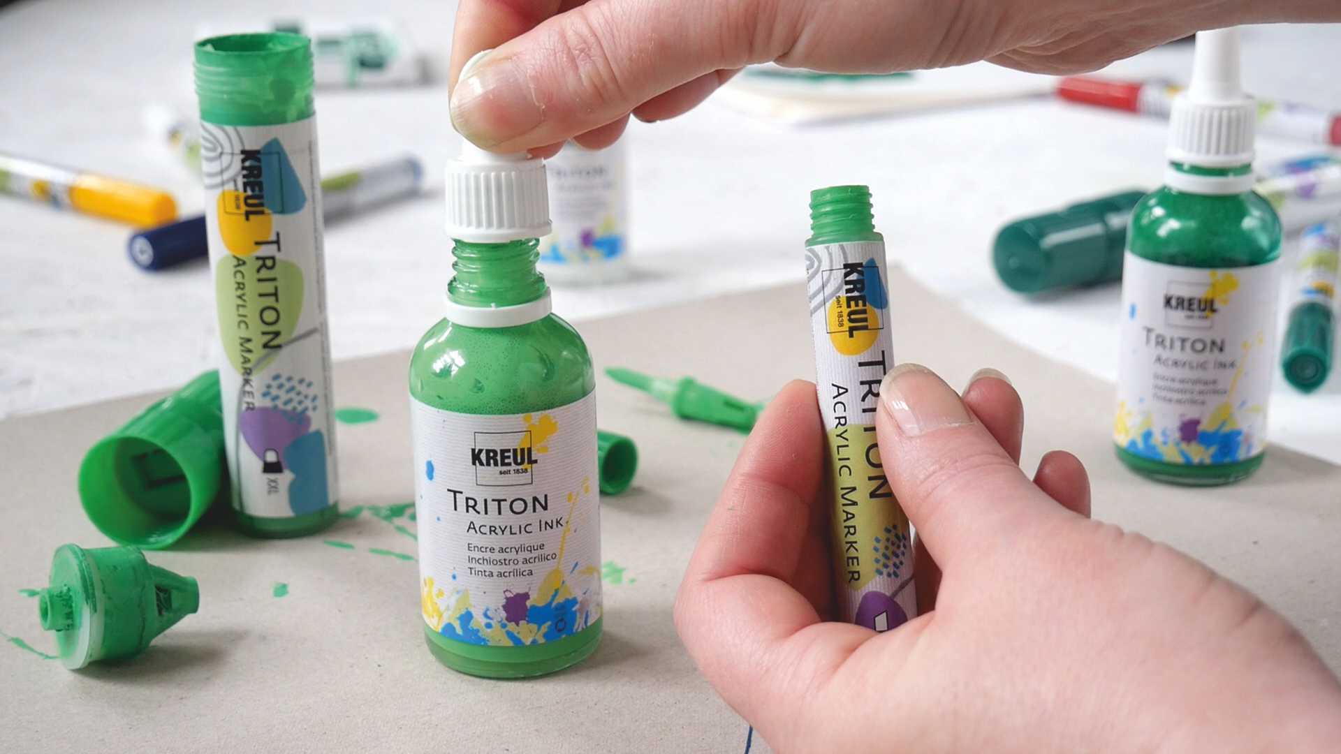 KREUL Triton Acrylic Marker Acrylmarker wieder befüllen auffüllen selber machen