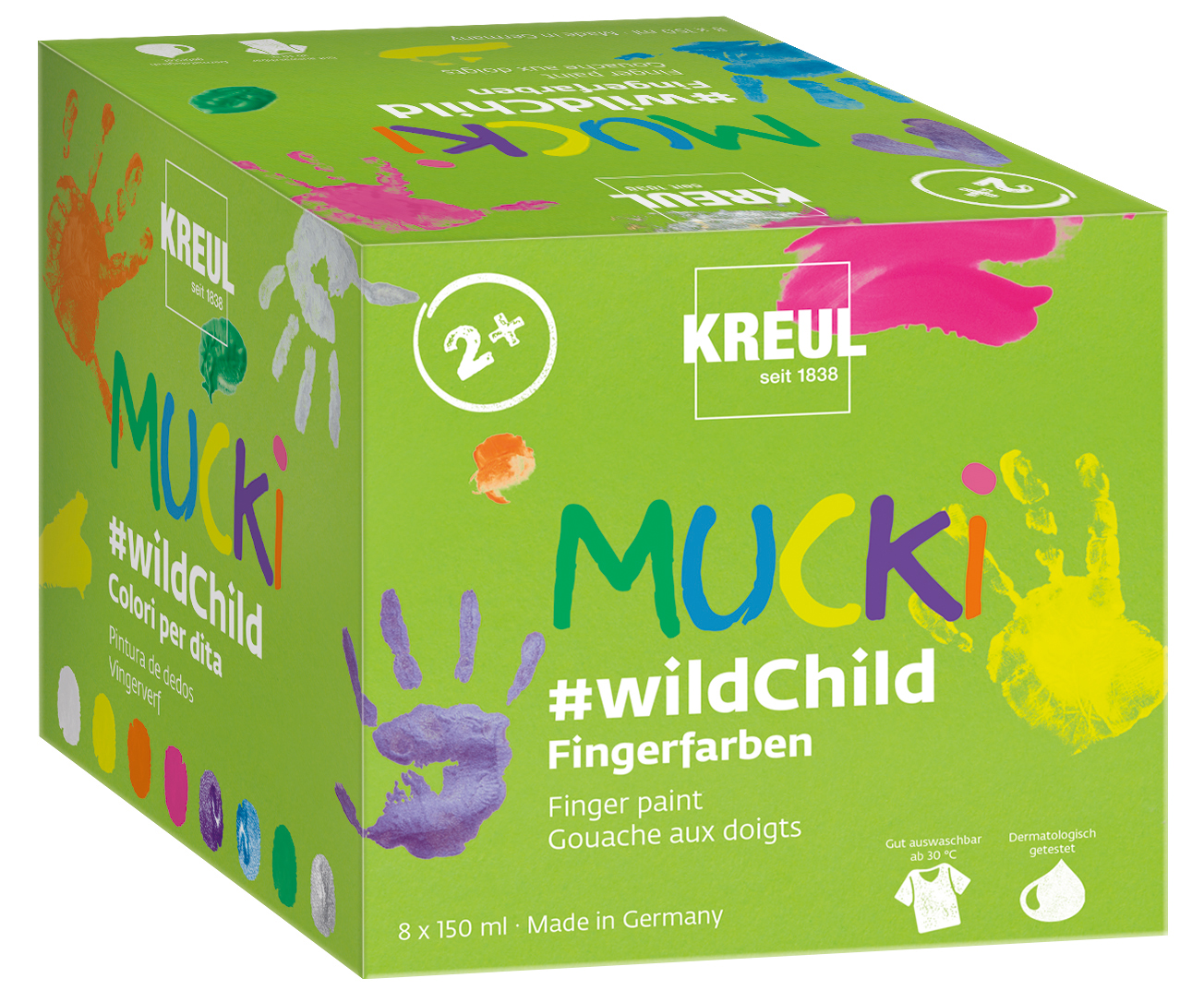 MUCKI Set Wildchild Premium Fingerfarbe XXL big groß 