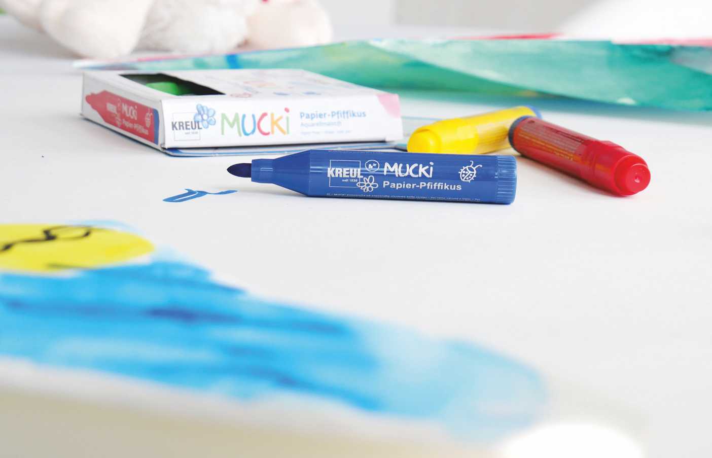MUCKI Papier Pfiffikus Wasserfarben Stift Kinder